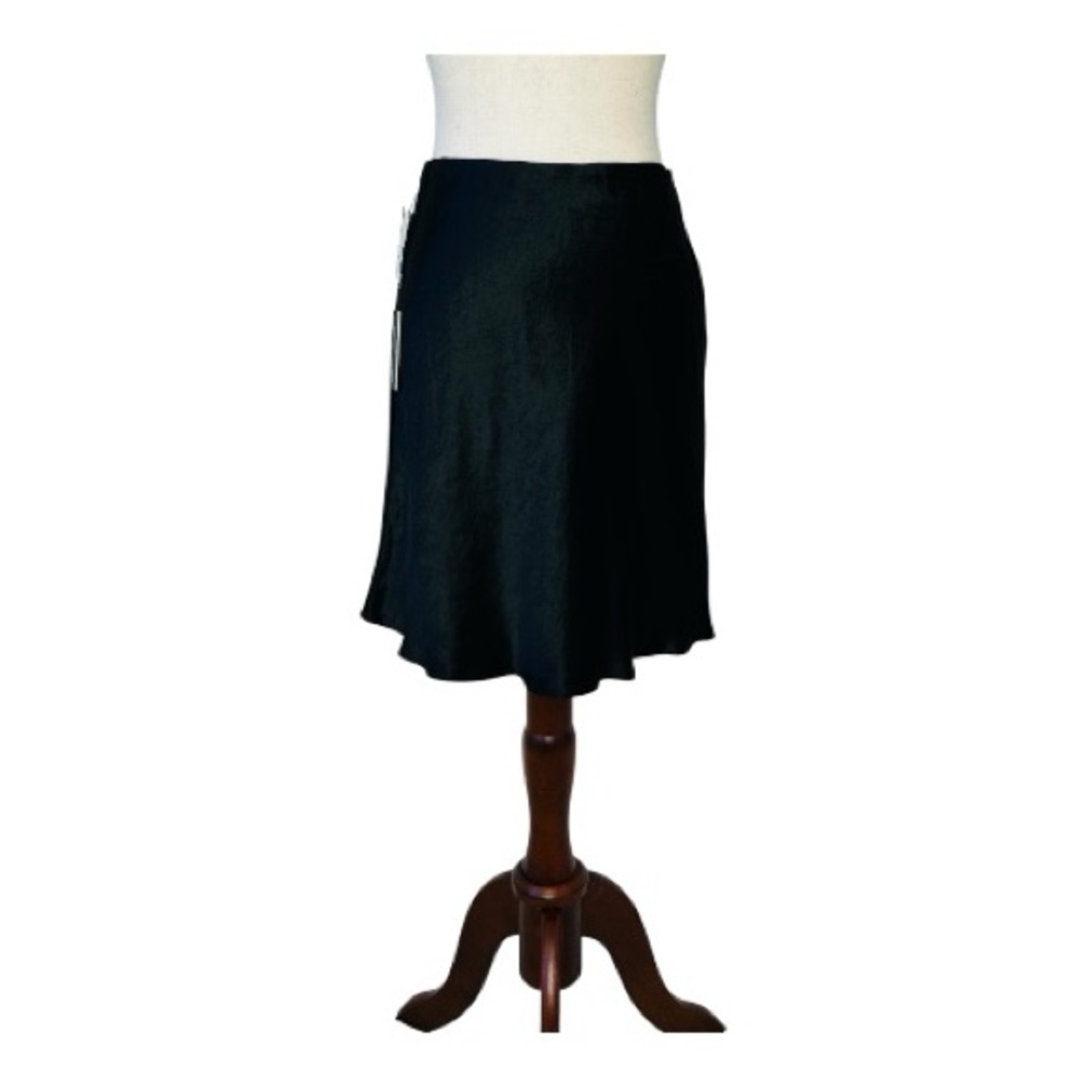 NWT Aritzia Babaton Slip Satin Black Mini Skirt Size 8